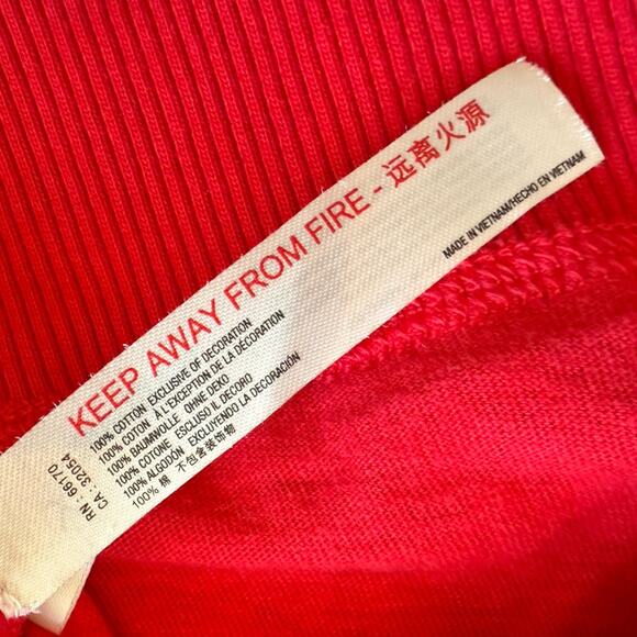 FP Movement Red Top Size Medium Cross Front Layer Jersey Crop Athleisure Cotton - Picture 7 of 8